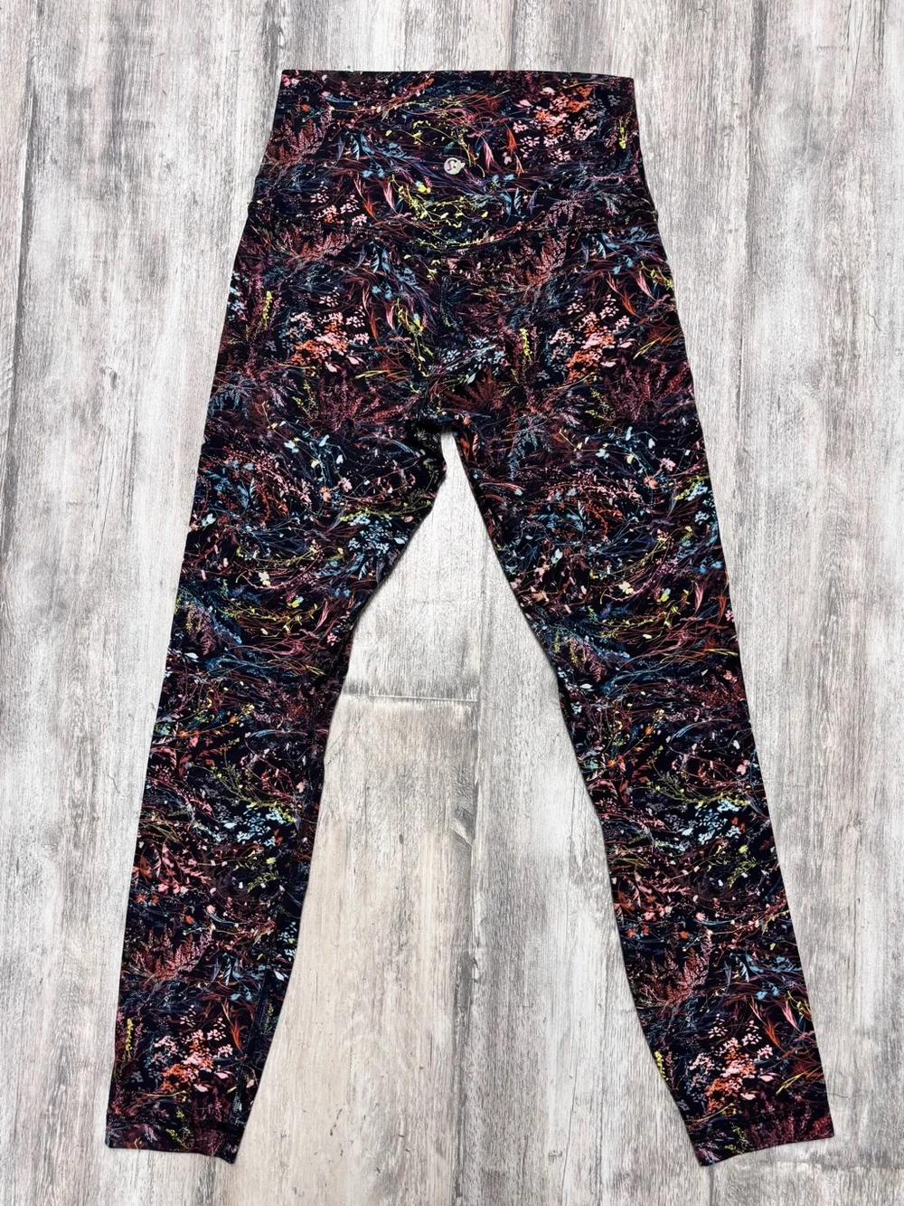 Lululemon Align Pant II Leggings Foliage Overlay Multi High Rise Size 4